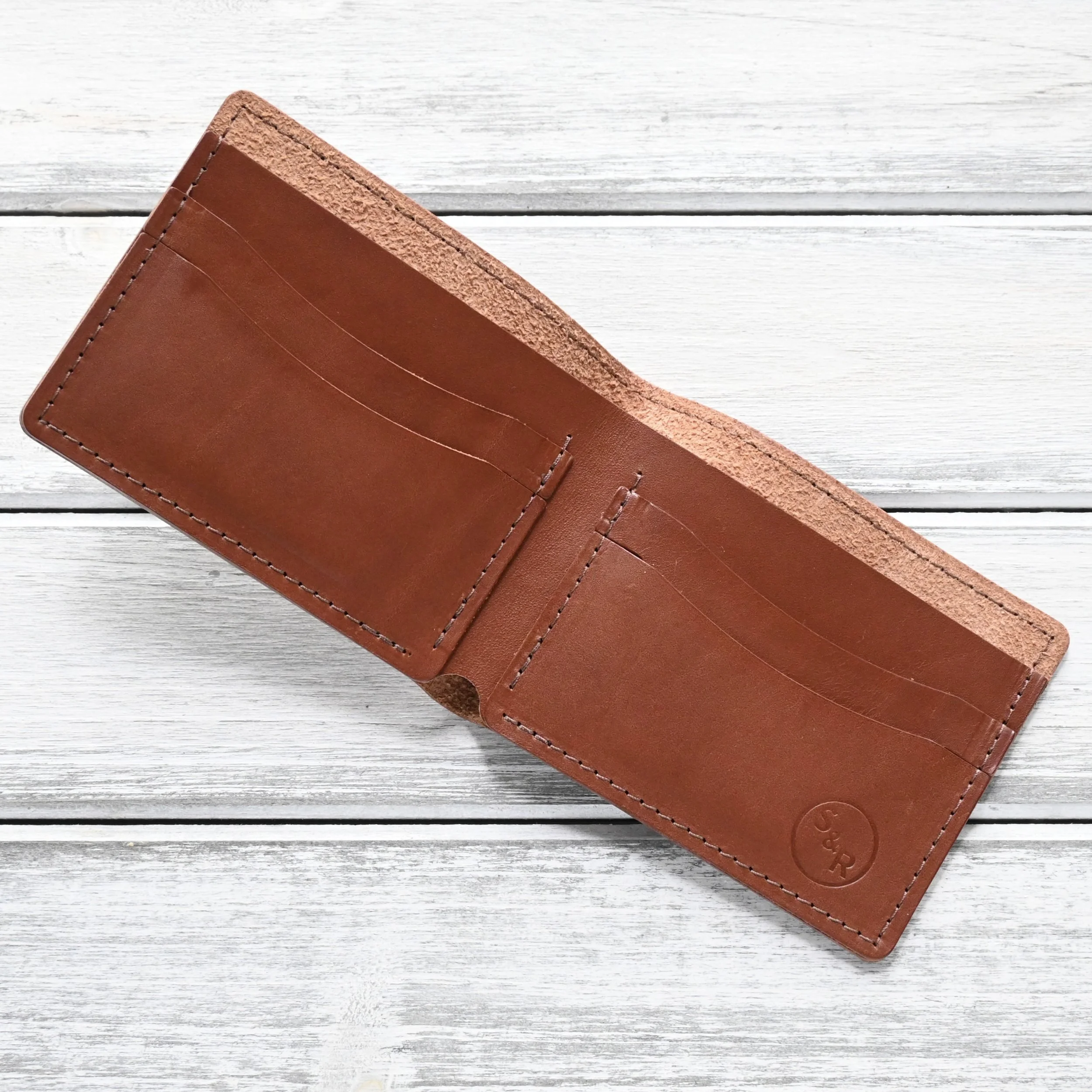 Handmade All Leather Billfold Made in the USA by Stitch & Rivet